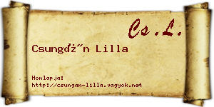 Csungán Lilla névjegykártya